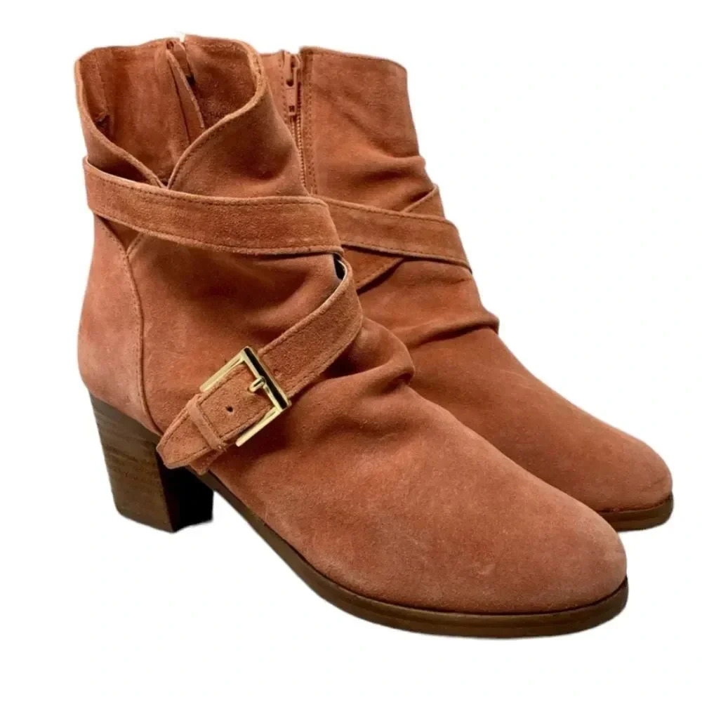 Matisse Harper Suede Leather Tan Ankle Boot Suze 8.5‎